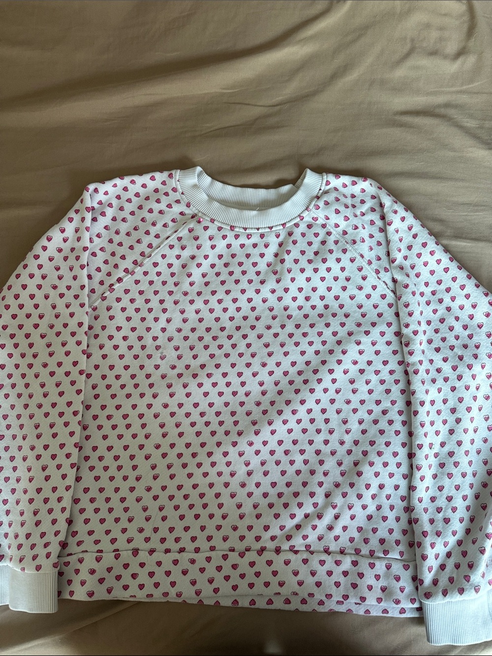 Roller Rabbit White Sweatshirt with Pink Heart Print